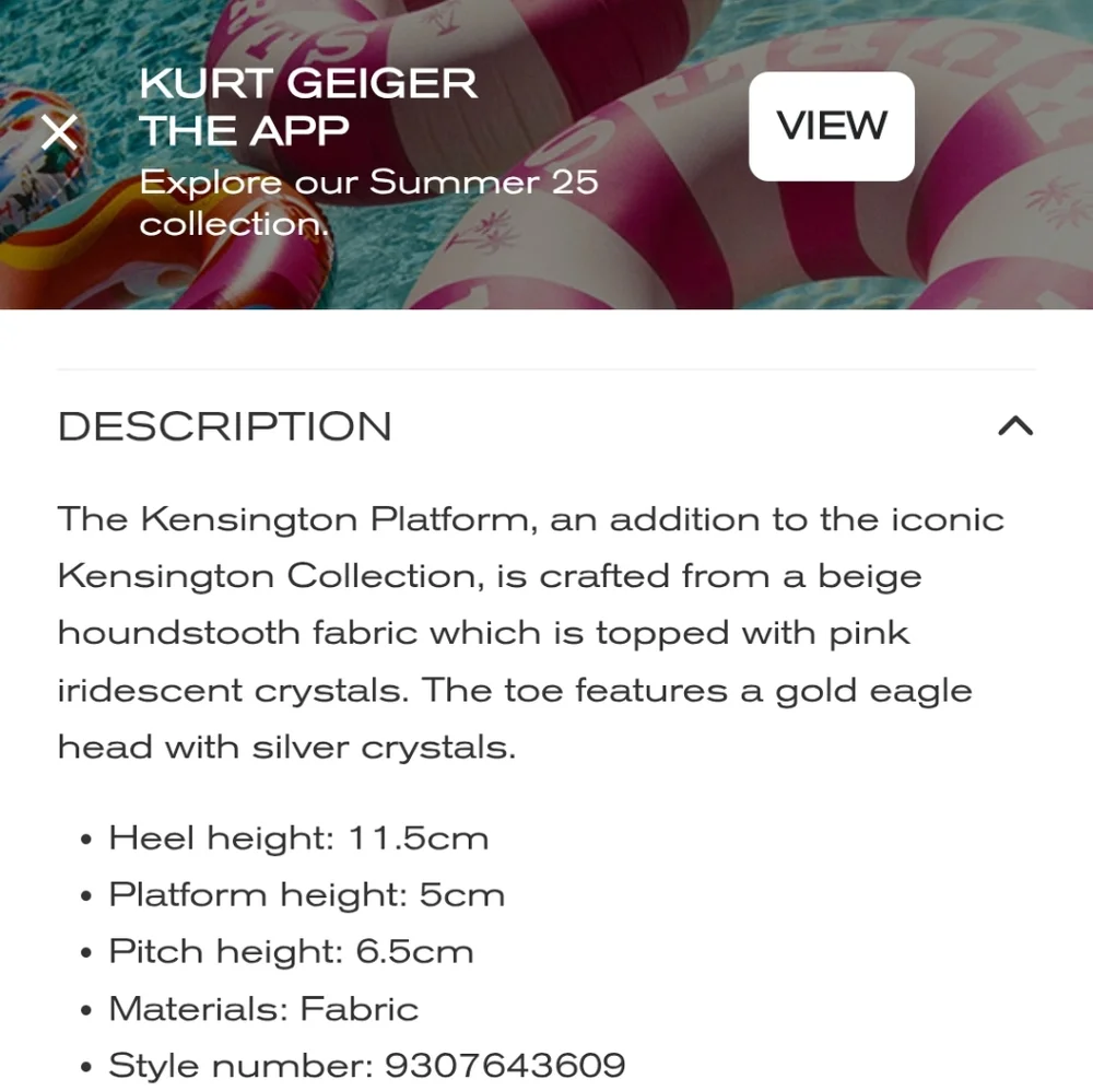 NWT! Kurt Geiger KENSINGTON PLATFORM Bling Heels - SOLD OUT! - Picture 13 of 13